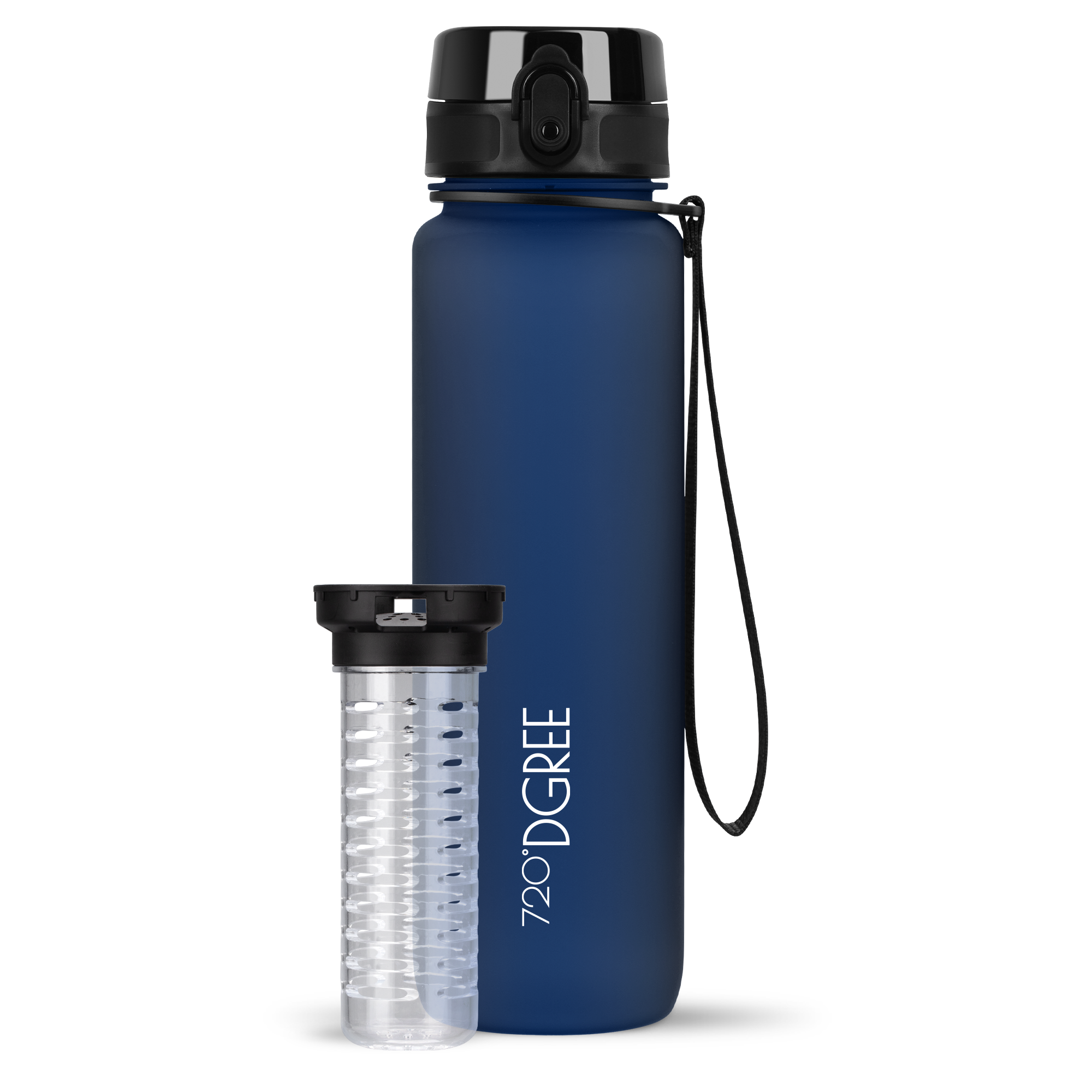 uberBottle matt soft-touch - Trinkflasche mit Fruchteinsatz