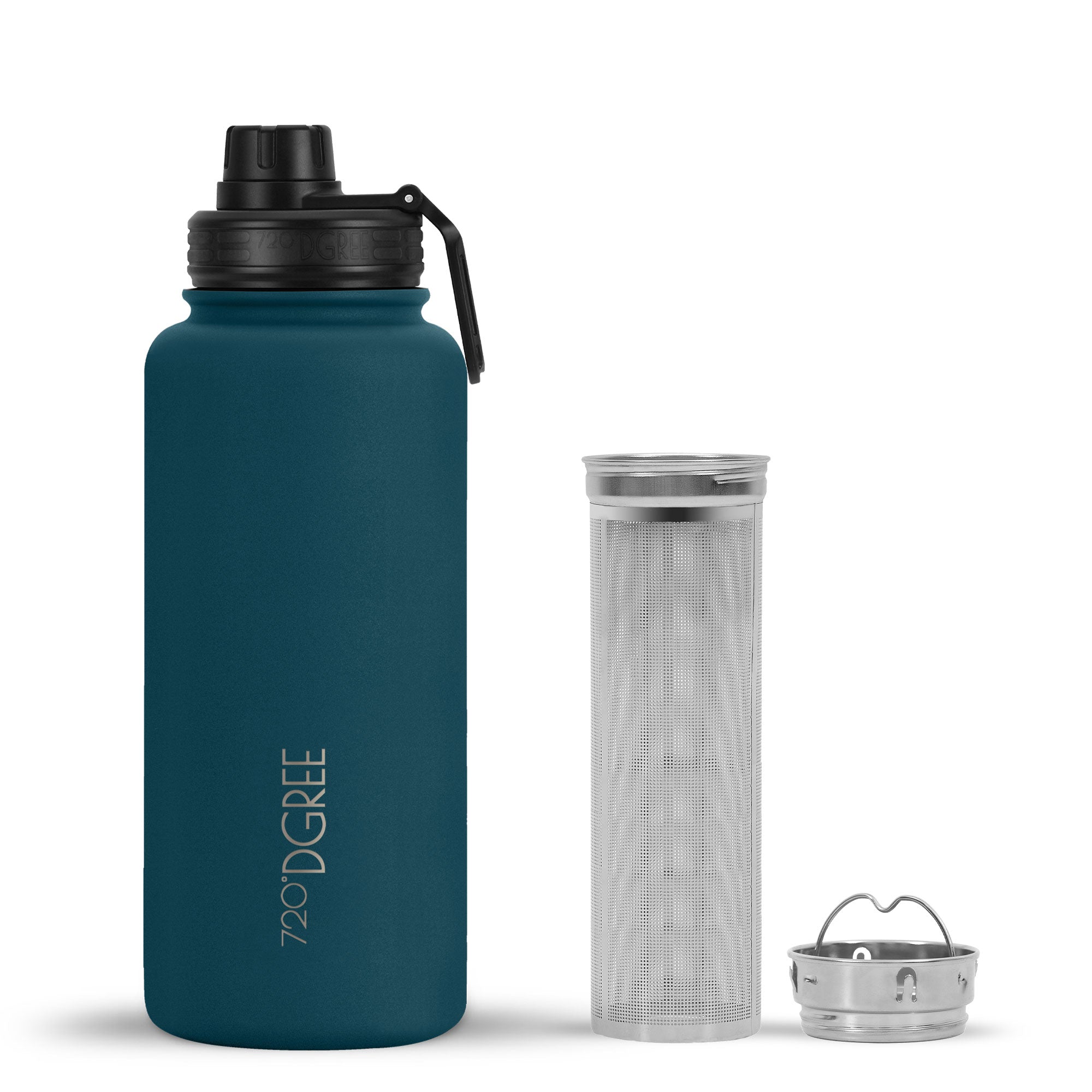 Simply Green Edelstahl-Wasserflasche 750 Ml – Marineblau, BPA-frei, Breite Öffnung Für Eiswürfel