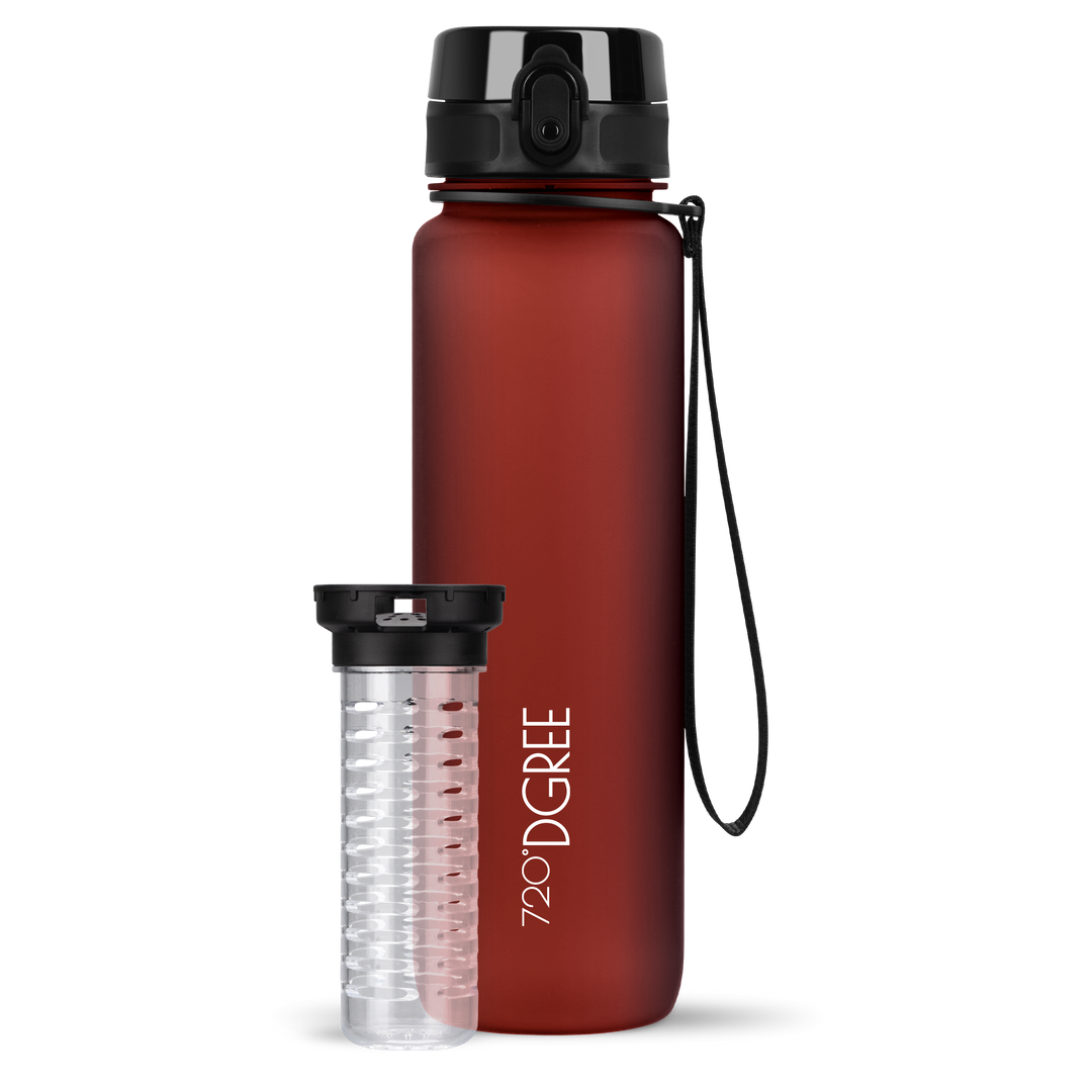 uberBottle matt soft-touch - Trinkflasche mit Fruchteinsatz