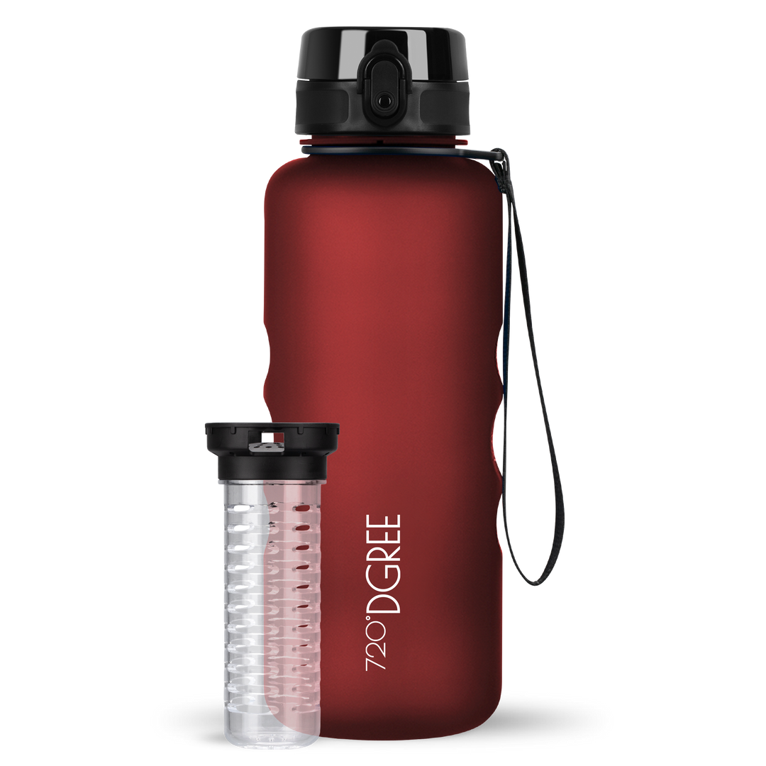 uberBottle matt soft-touch - Trinkflasche mit Fruchteinsatz