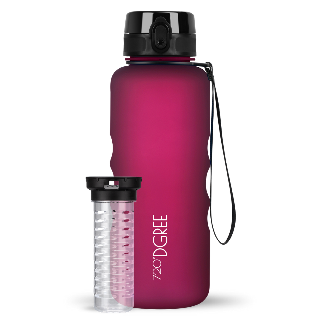 uberBottle matt soft-touch - Trinkflasche mit Fruchteinsatz