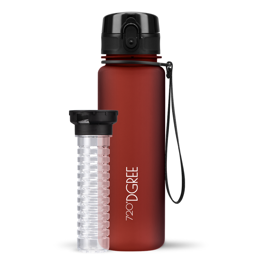 uberBottle matt soft-touch - Trinkflasche mit Fruchteinsatz