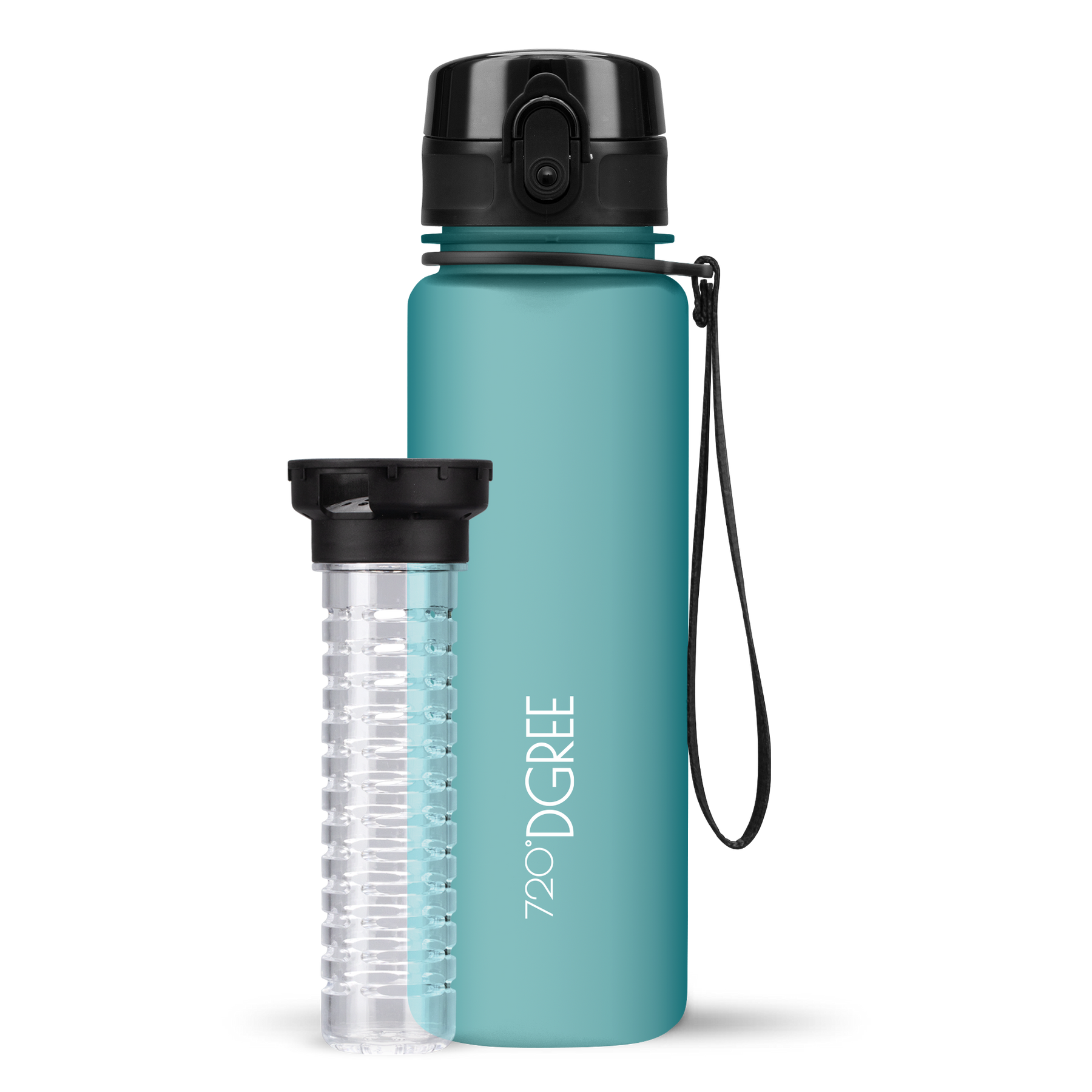 720°DGREE Trinkflasche 2l „überBottle“ Mit SoftTouch-Oberfläche, Sieb, BPA-frei, XXL-Tritan