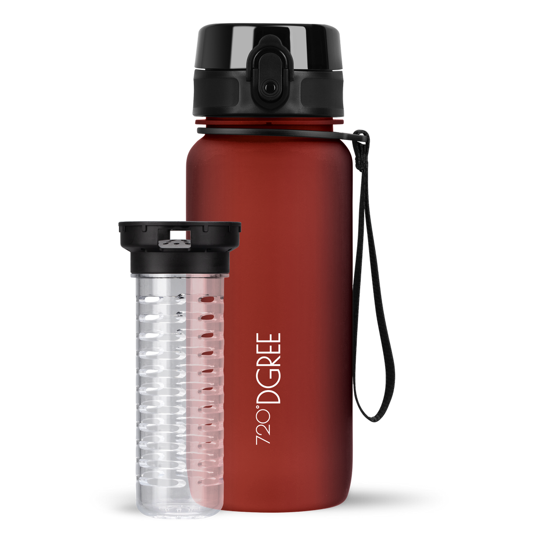 uberBottle matt soft-touch - Trinkflasche mit Fruchteinsatz