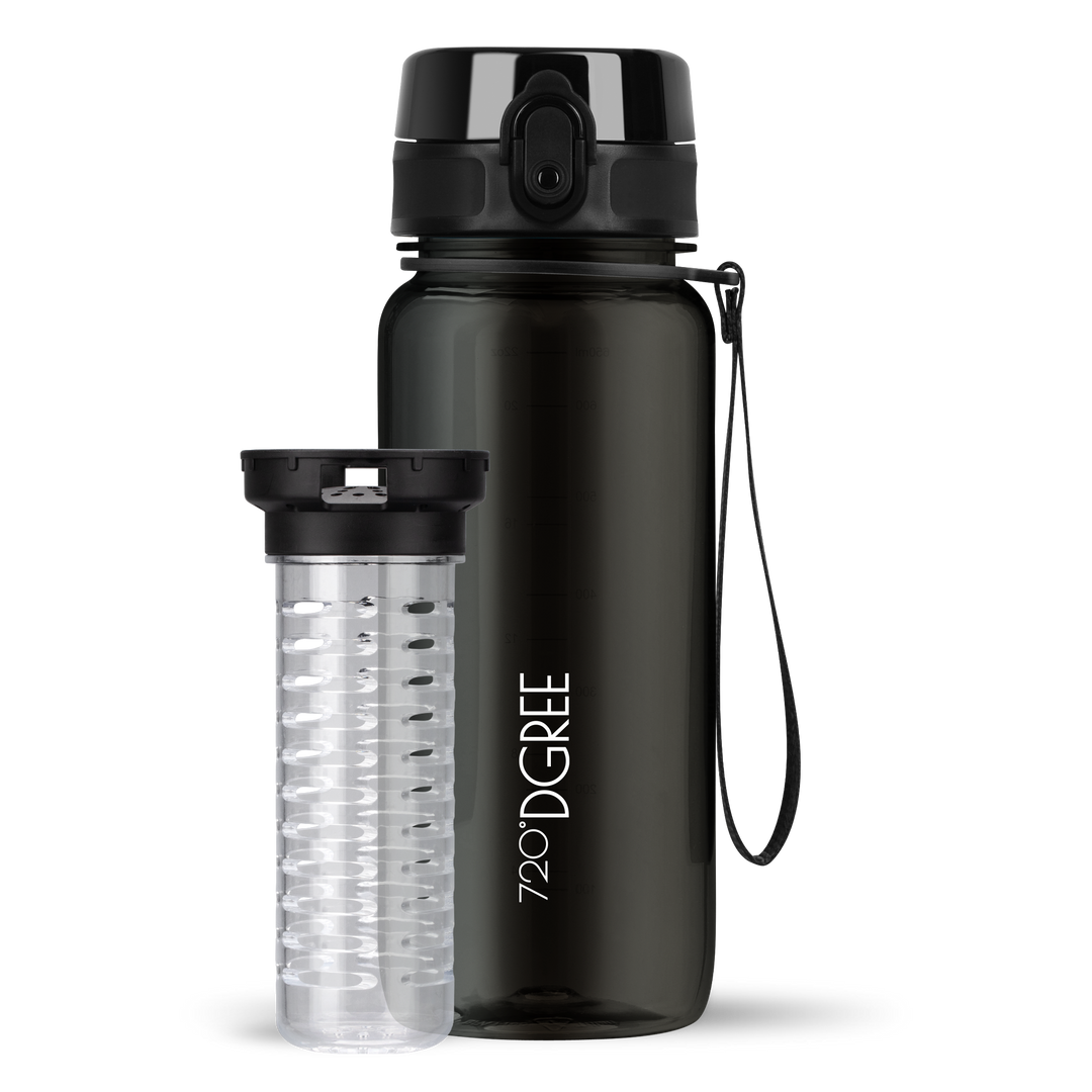 uberBottle crystalClear - Trinkflasche mit Fruchteinsatz